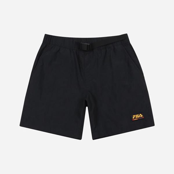 Fila Linea Italia Logo Women's Shorts - Black,NZ 325-36420